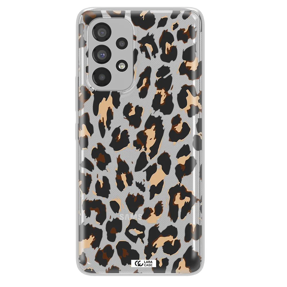 Leopard Print Samsung A53 Clear TPU Case