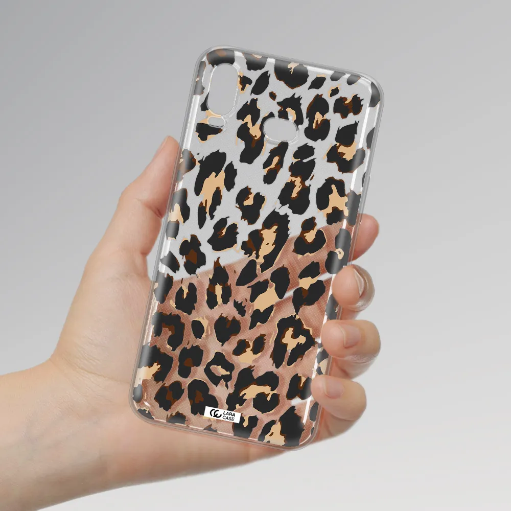 Leopard Print Samsung A6S Clear TPU Case