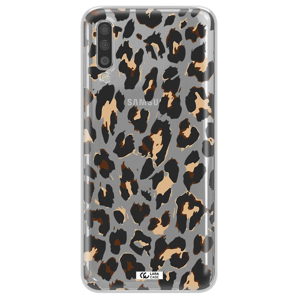 Leopard Print Samsung A70 Clear TPU Case