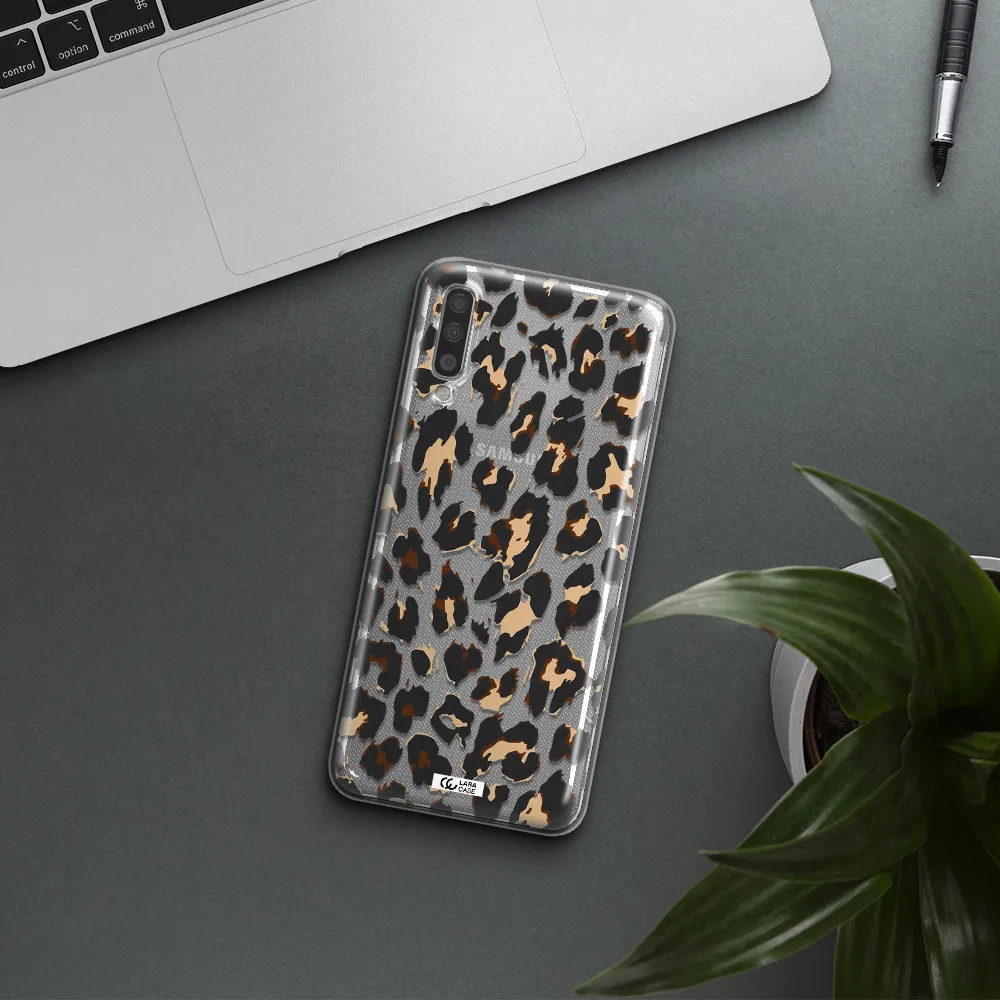 Leopard Print Samsung A70 Clear TPU Case