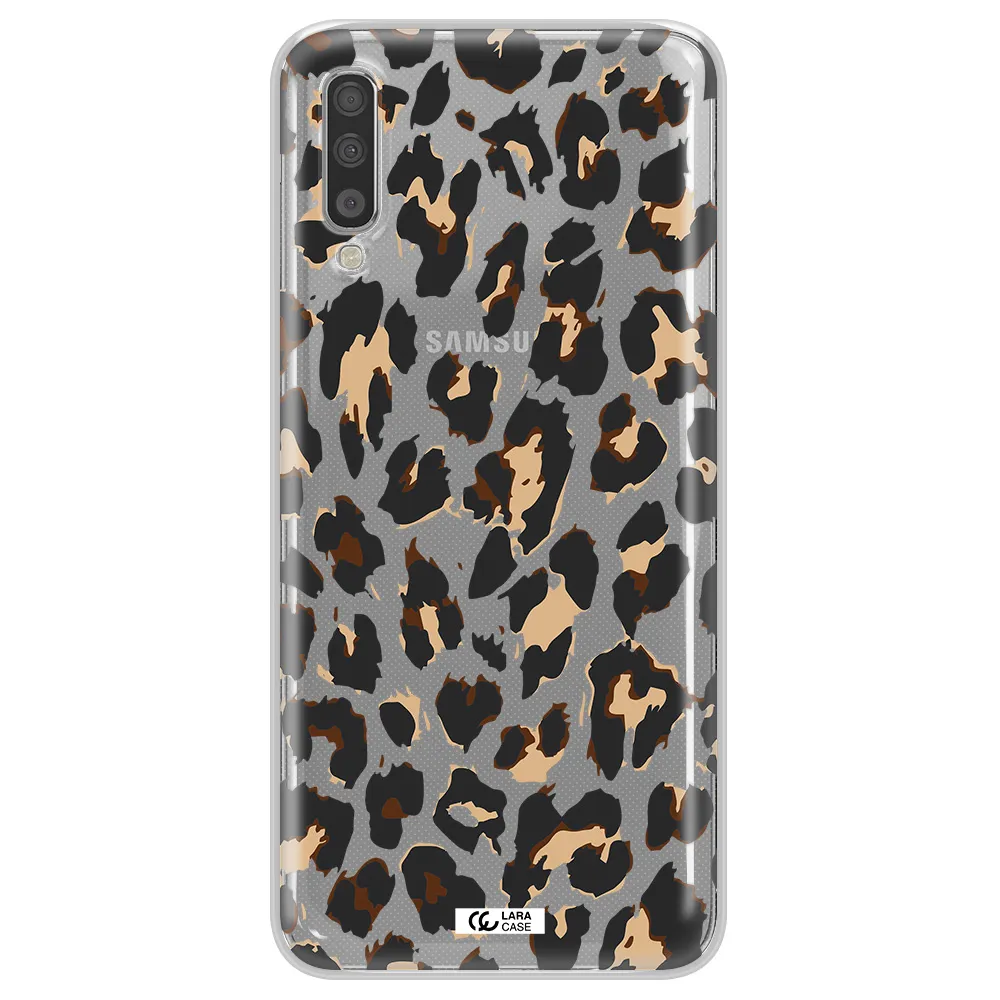 Leopard Print Samsung A70S Clear Tpu Case