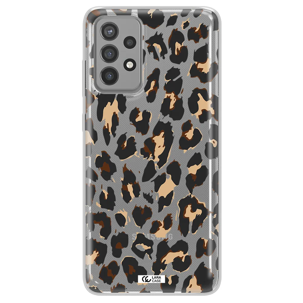 Leopard Print Samsung A72 Clear TPU Case