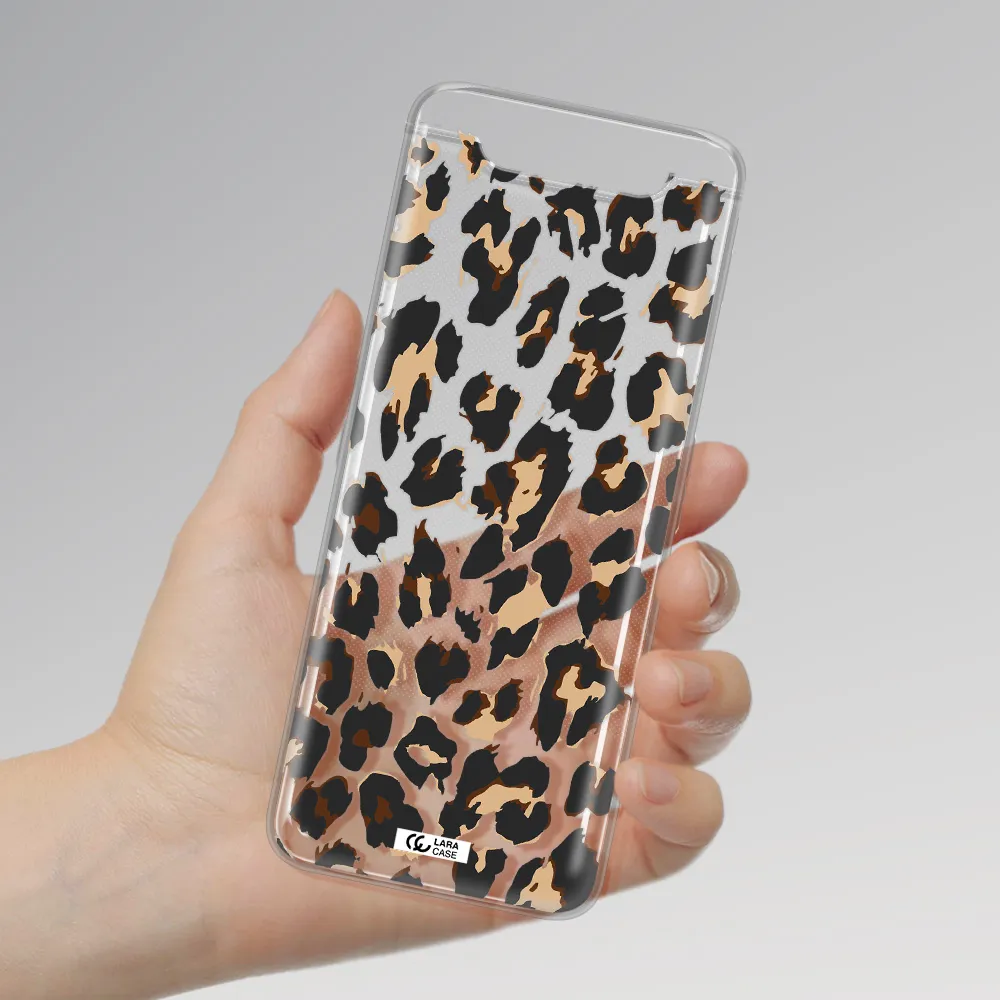 Leopard Print Samsung A80 Clear TPU Case