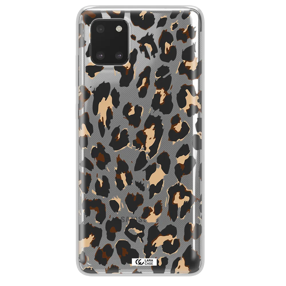 Leopard Print Samsung A81 Clear TPU Case