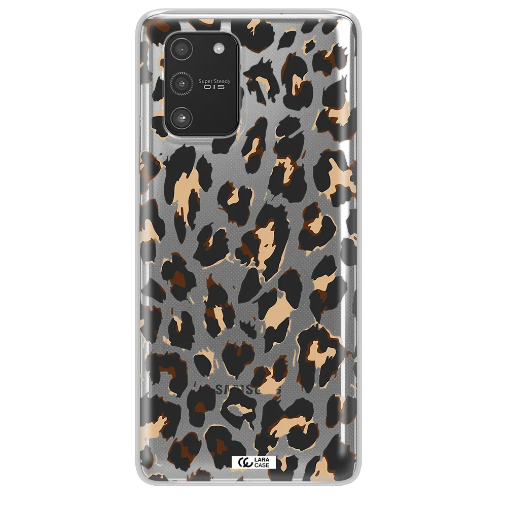 Leopard Print Samsung A91 Clear TPU Case