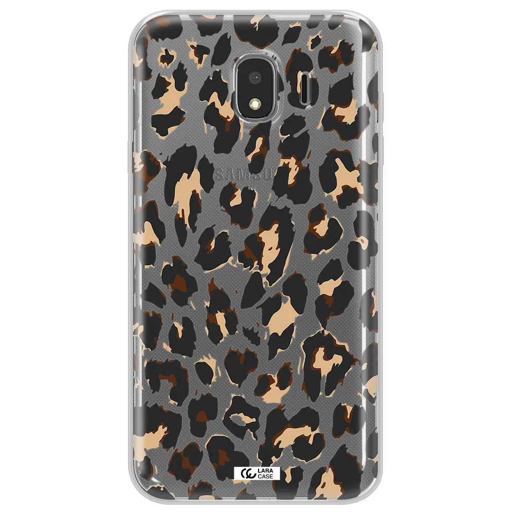 Leopard Print Samsung J4 Clear TPU Case
