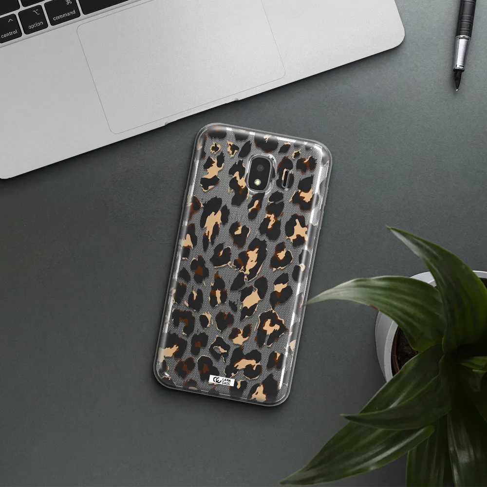 Leopard Print Samsung J4 Clear TPU Case