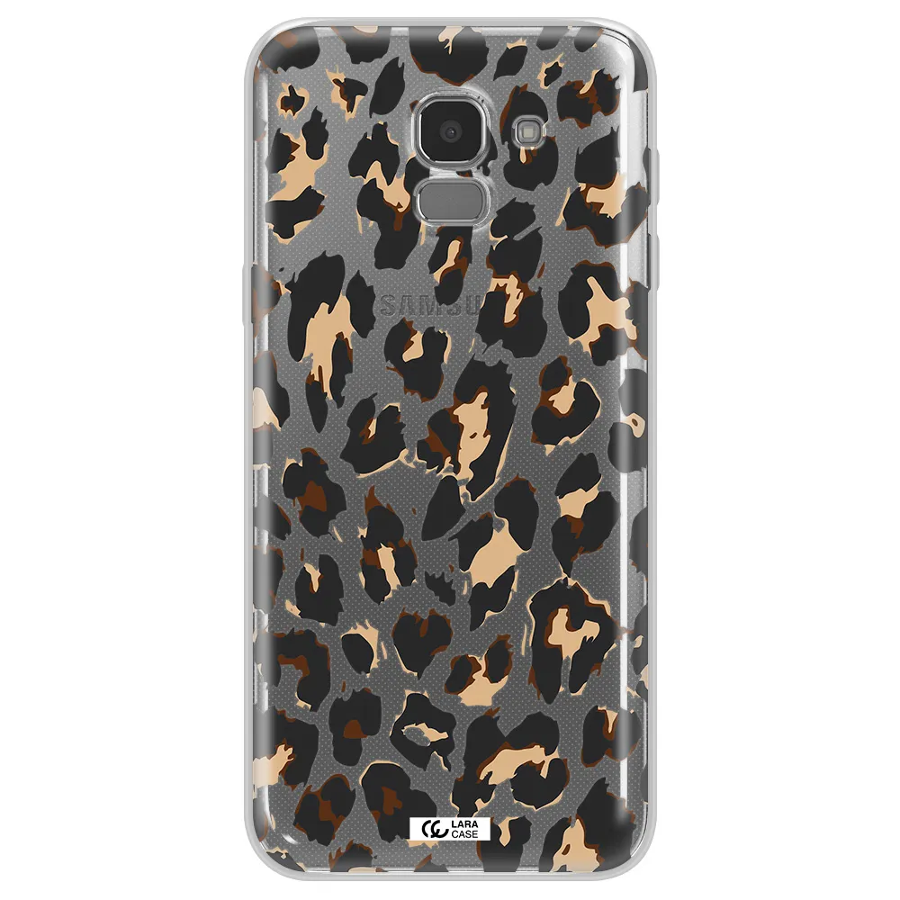 Leopard Print Samsung J6 Clear TPU Case