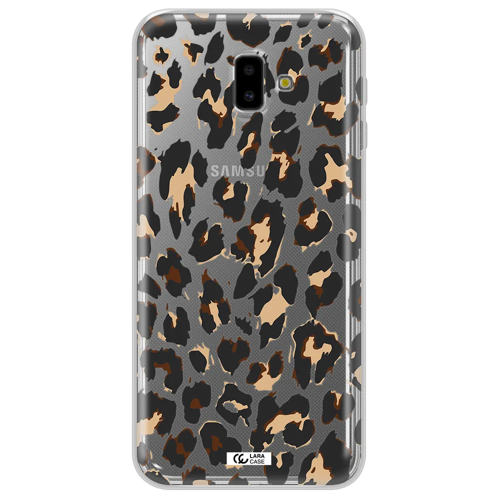 Leopard Print Samsung J6 Plus Clear TPU Case