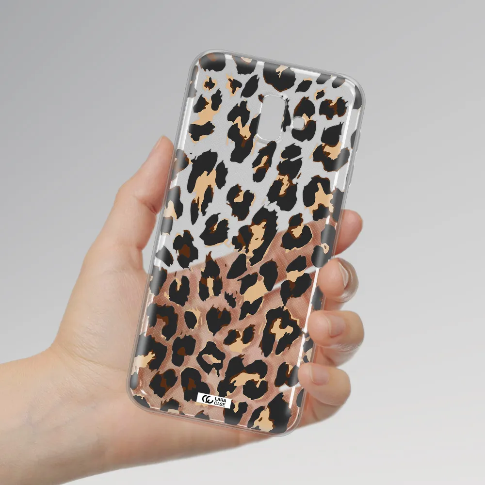 Leopard Print Samsung J6 Plus Clear TPU Case