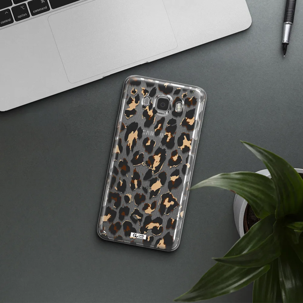 Leopard Print Samsung J7 2016 Clear TPU Case
