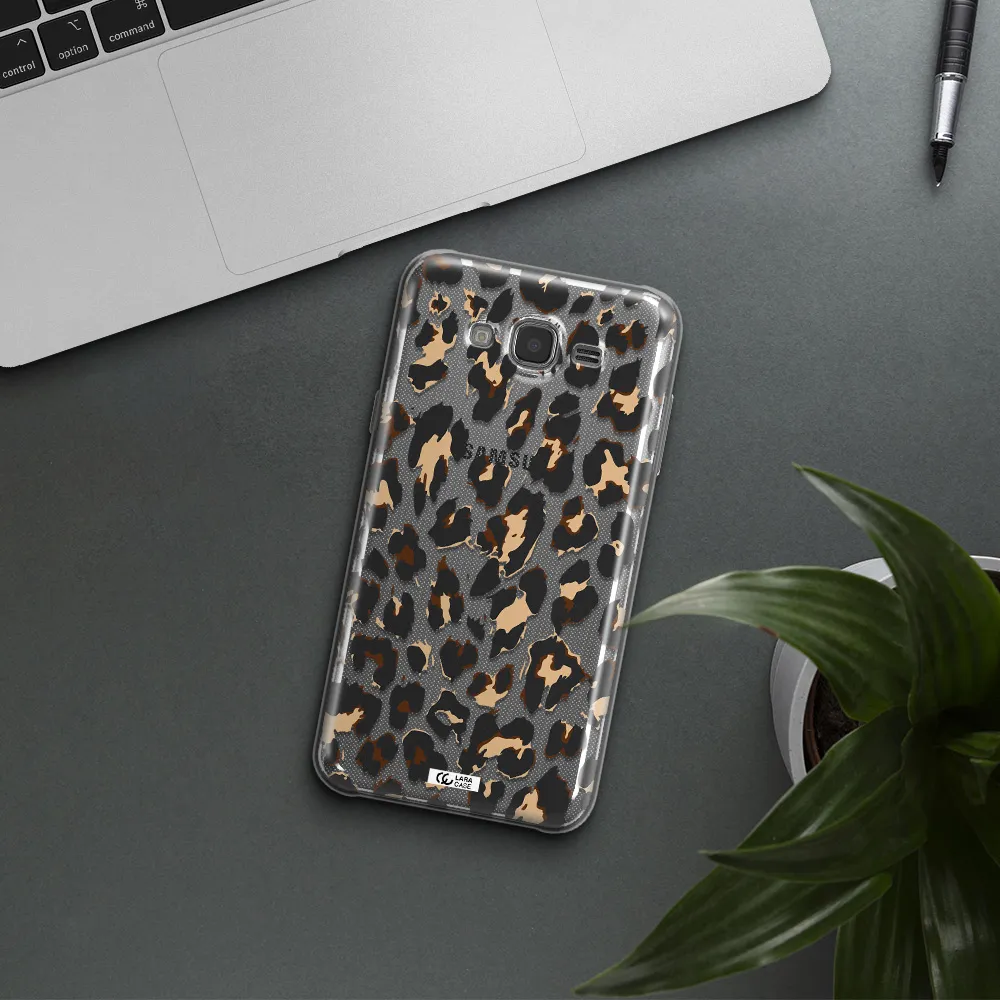 Leopard Print Samsung J7 Core Clear TPU Case