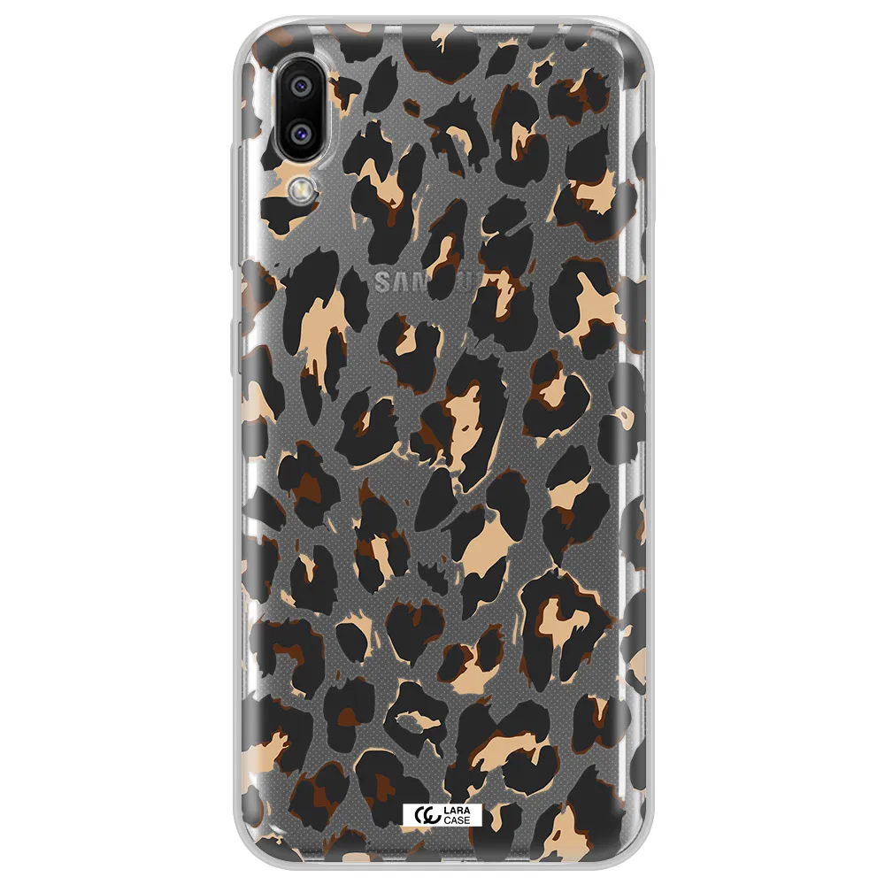 Leopard Print Samsung M10 Clear TPU Case