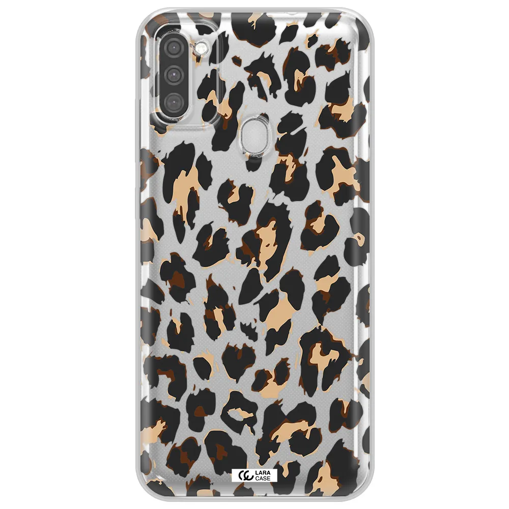 Leopard Print Samsung M11 Clear TPU Case