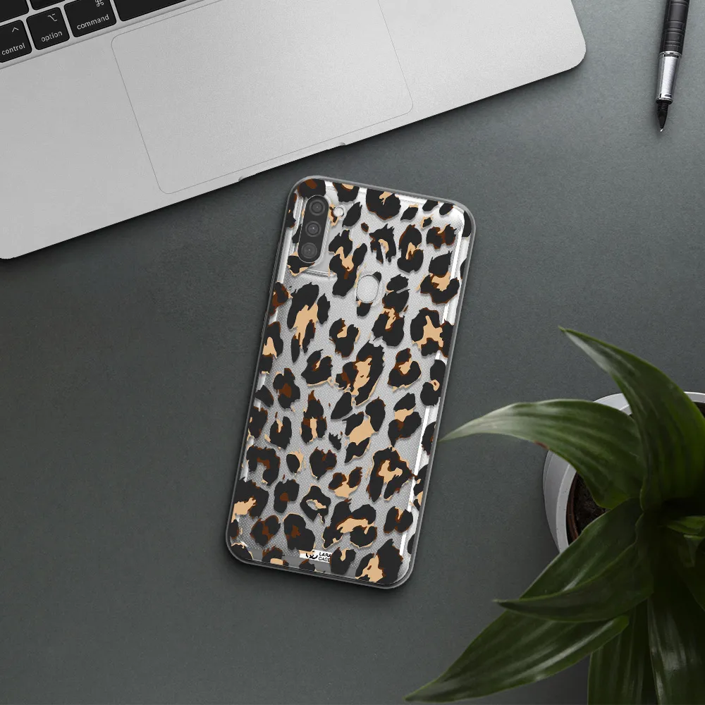 Leopard Print Samsung M11 Clear TPU Case