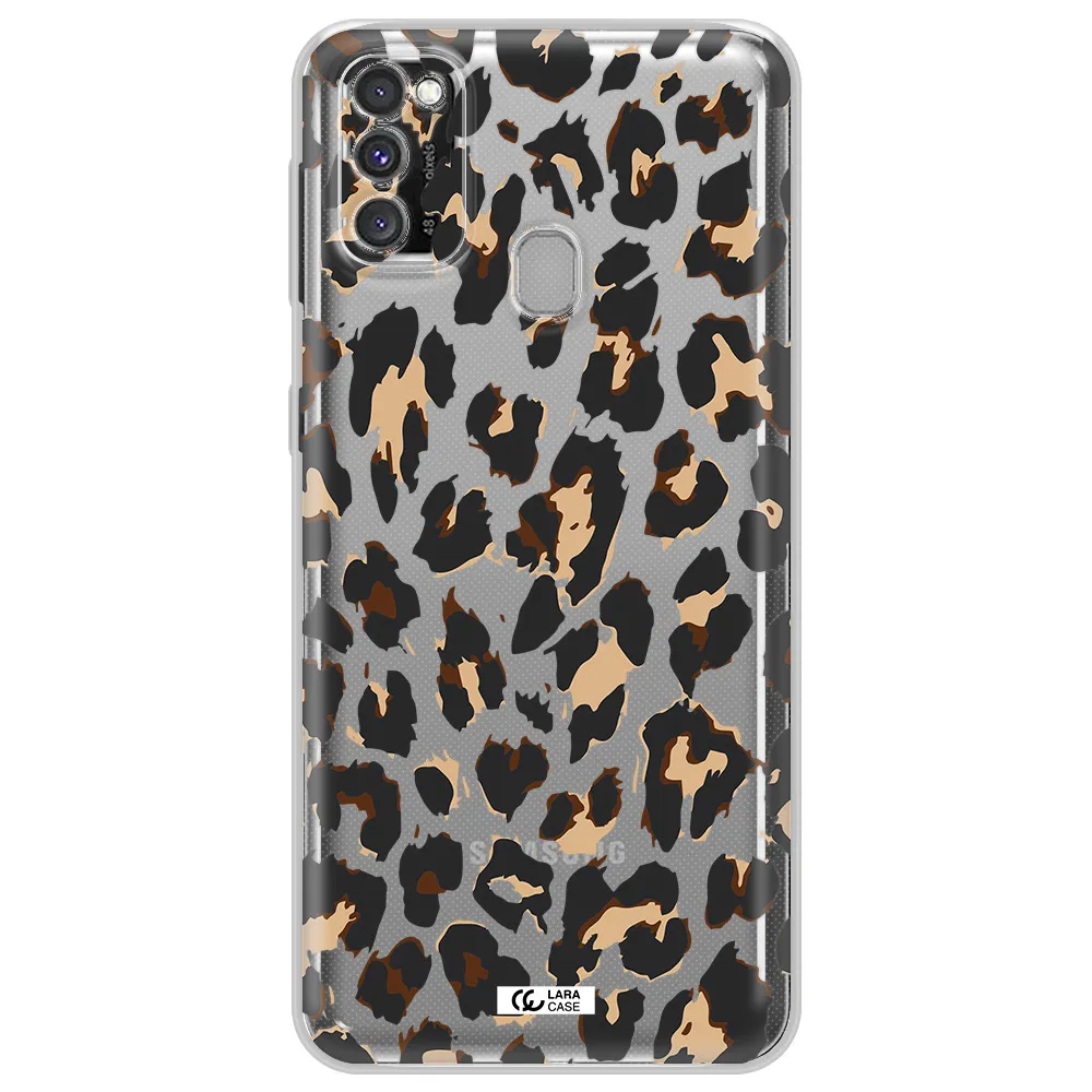 Leopard Print Samsung M30S Clear TPU Case