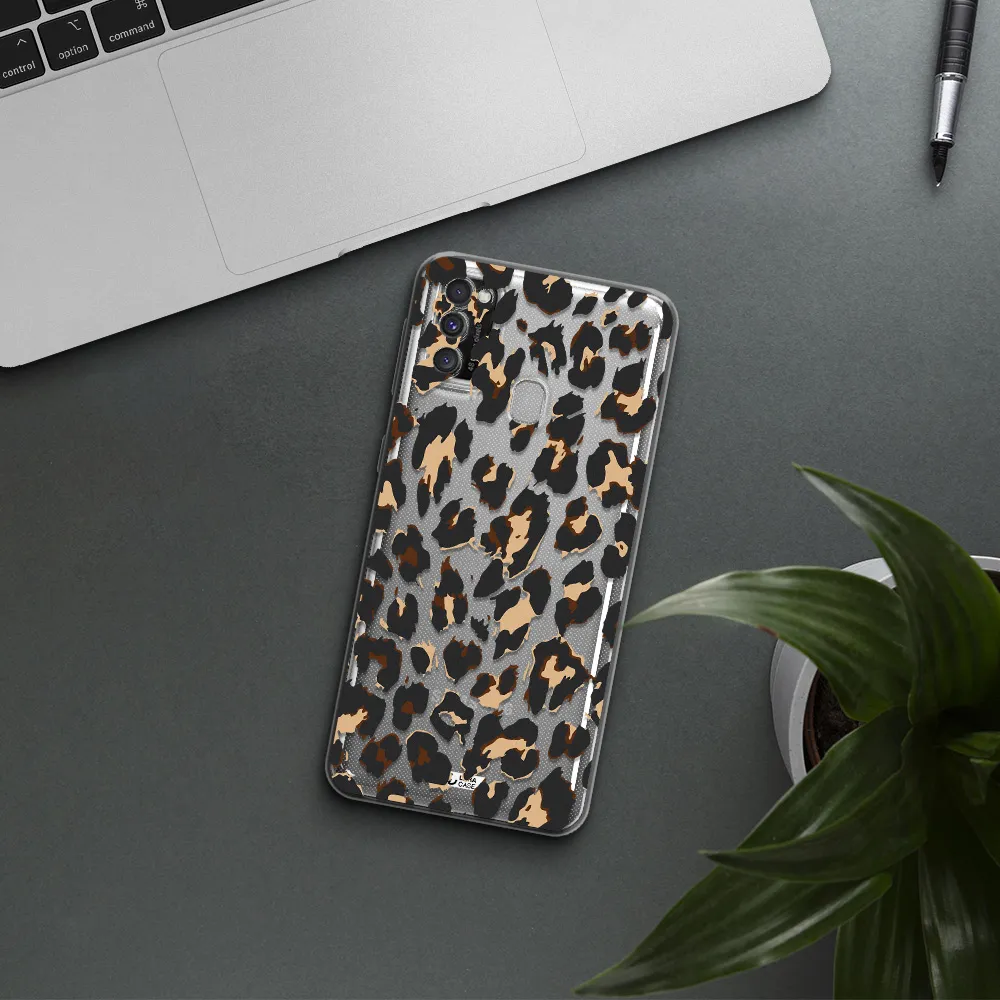 Leopard Print Samsung M30S Clear TPU Case