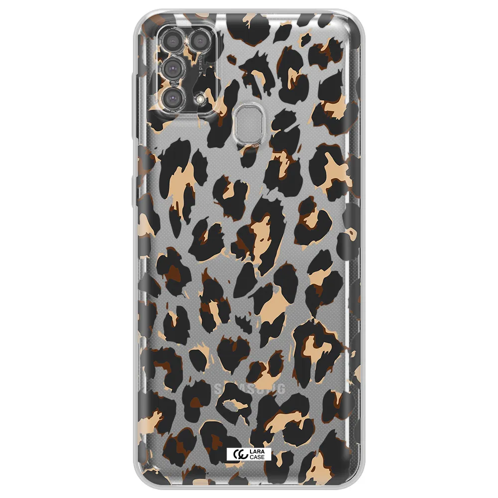 Leopard Print Samsung M31 Clear TPU Case