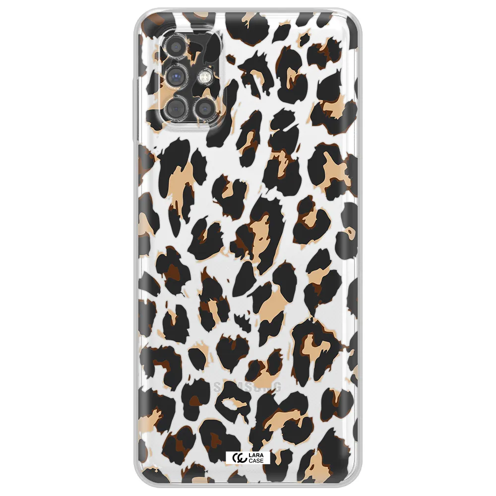 Leopard Print Samsung M31S Clear TPU Case
