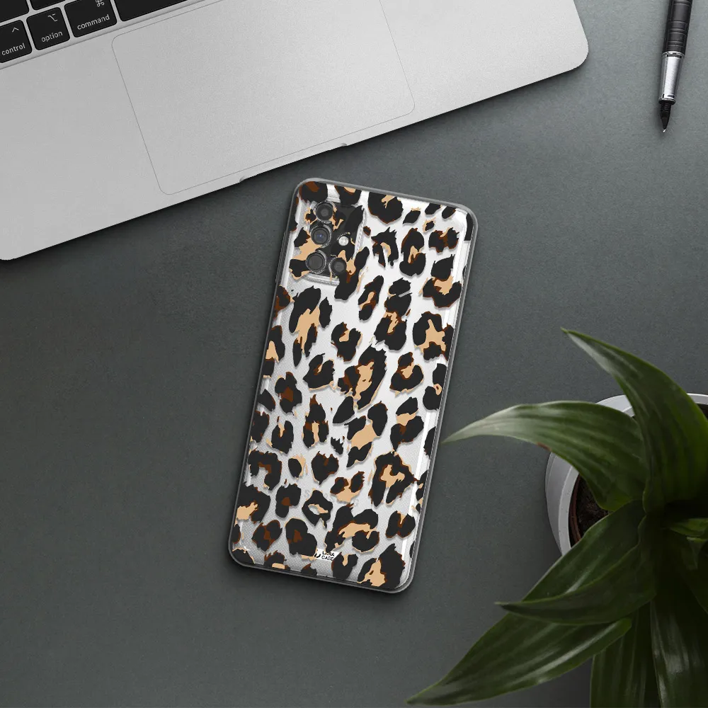 Leopard Print Samsung M51 Clear TPU Case