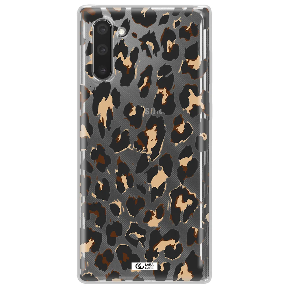 Leopard Print Samsung Note 10 Clear TPU Case