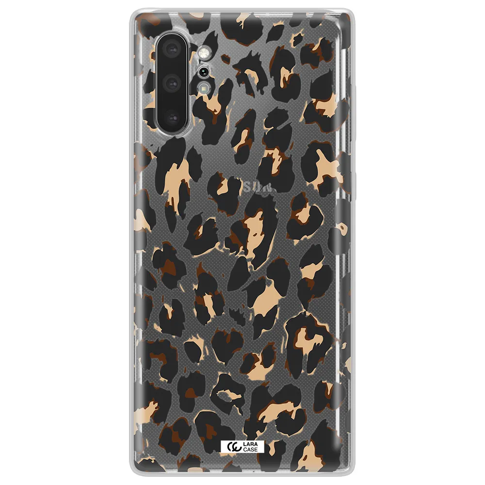 Leopard Print Samsung Note 10 Plus Clear TPU Case