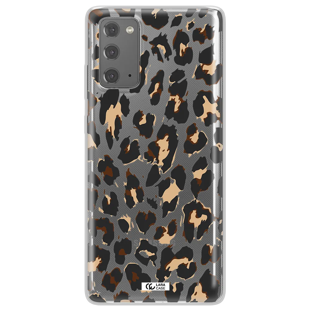 Leopard Print Samsung Note 20 Clear TPU Case