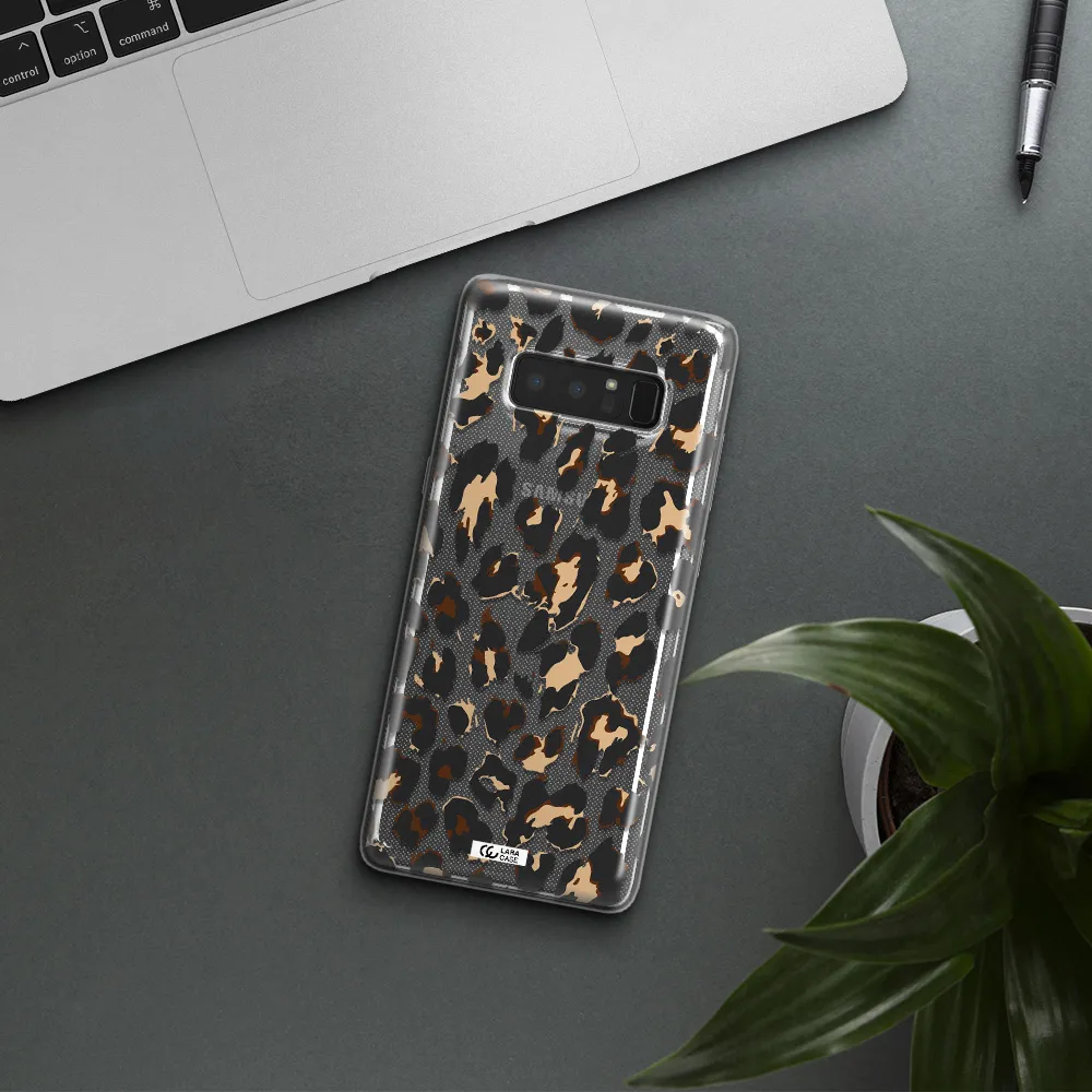 Leopard Print Samsung Note 8 Clear TPU Case