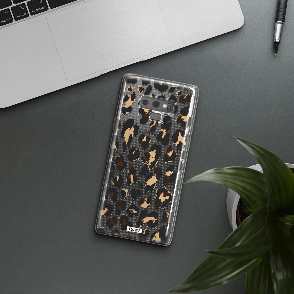 Leopard Print Samsung Note 9 Clear TPU Case