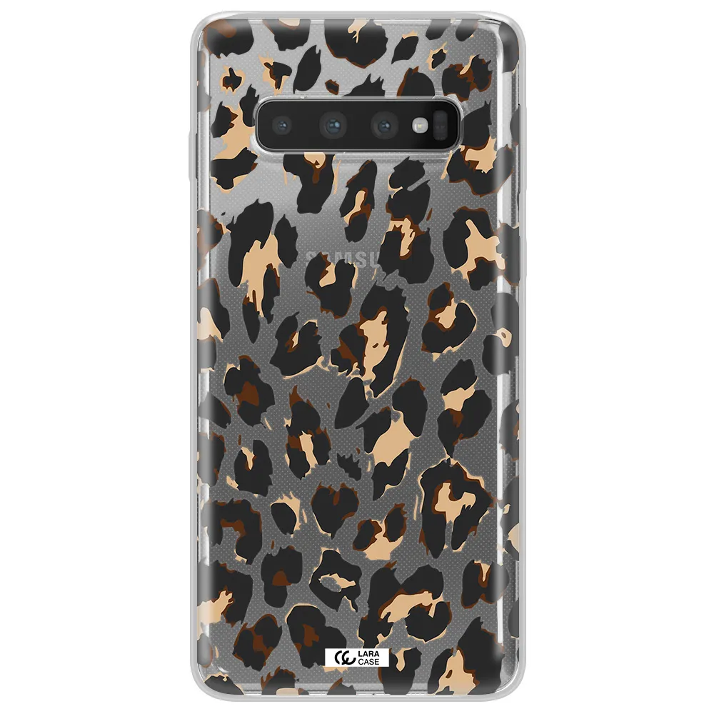 Leopard Print Samsung S10 Clear TPU Case