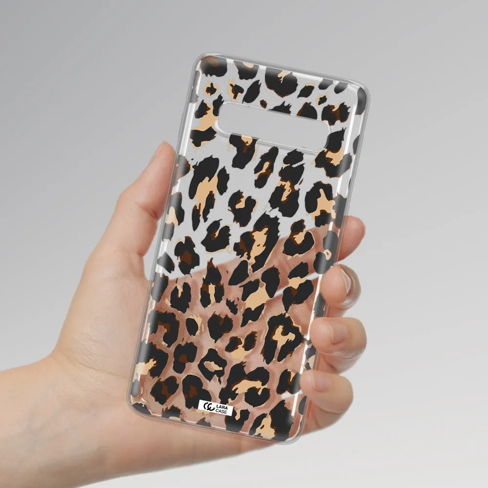 Leopard Print Samsung S10 Clear TPU Case