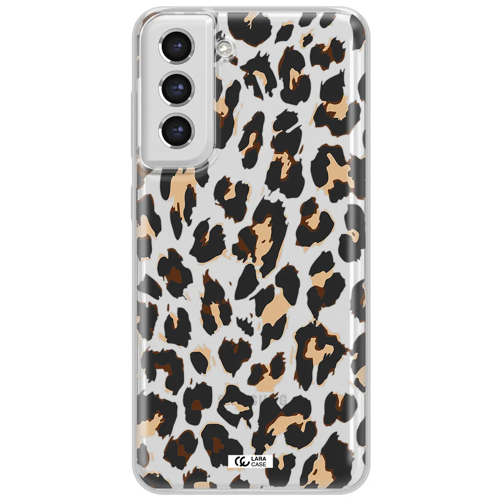 Leopard Print Samsung S21 Fe Clear Tpu Case