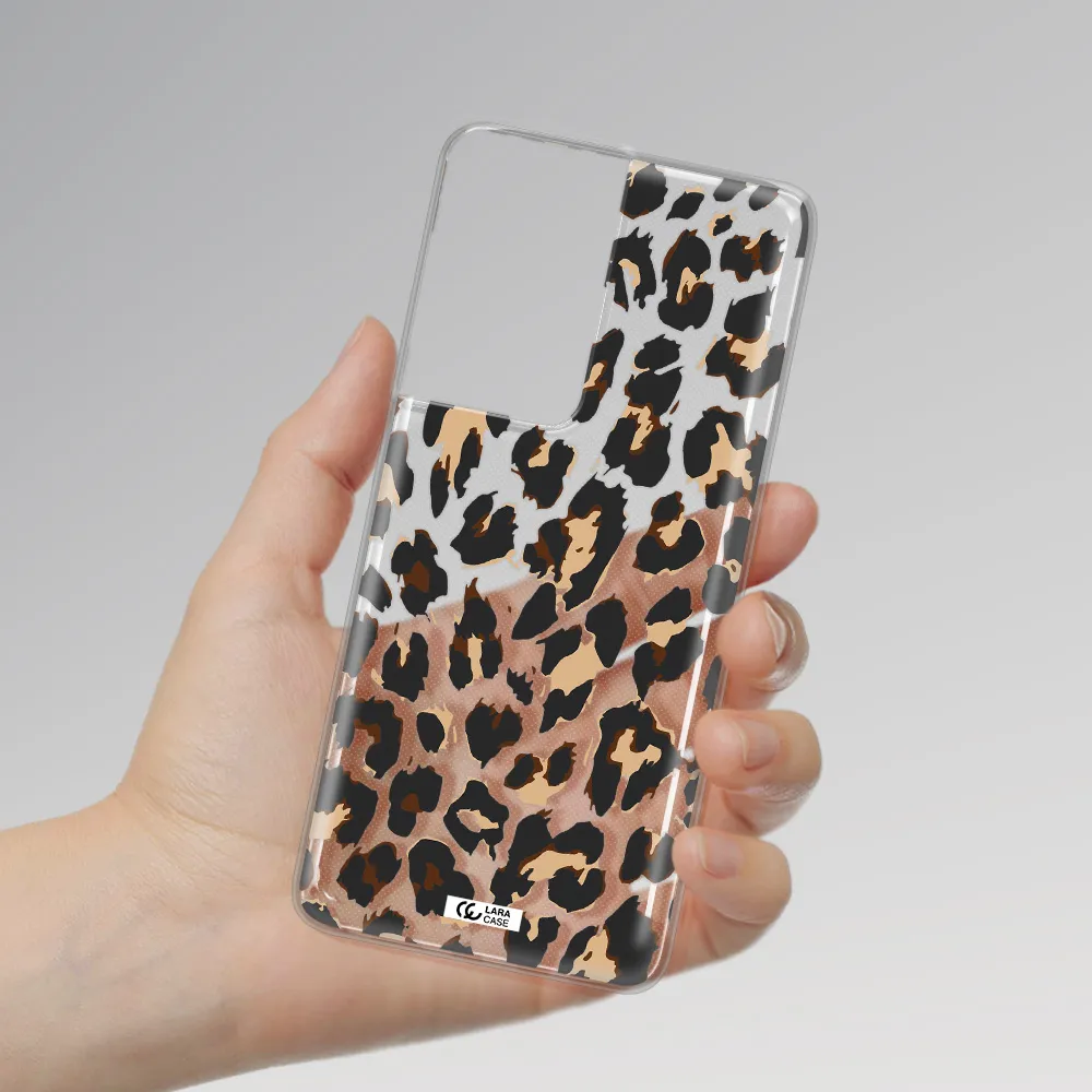 Leopard Print Samsung S21 Ultra Clear TPU Case