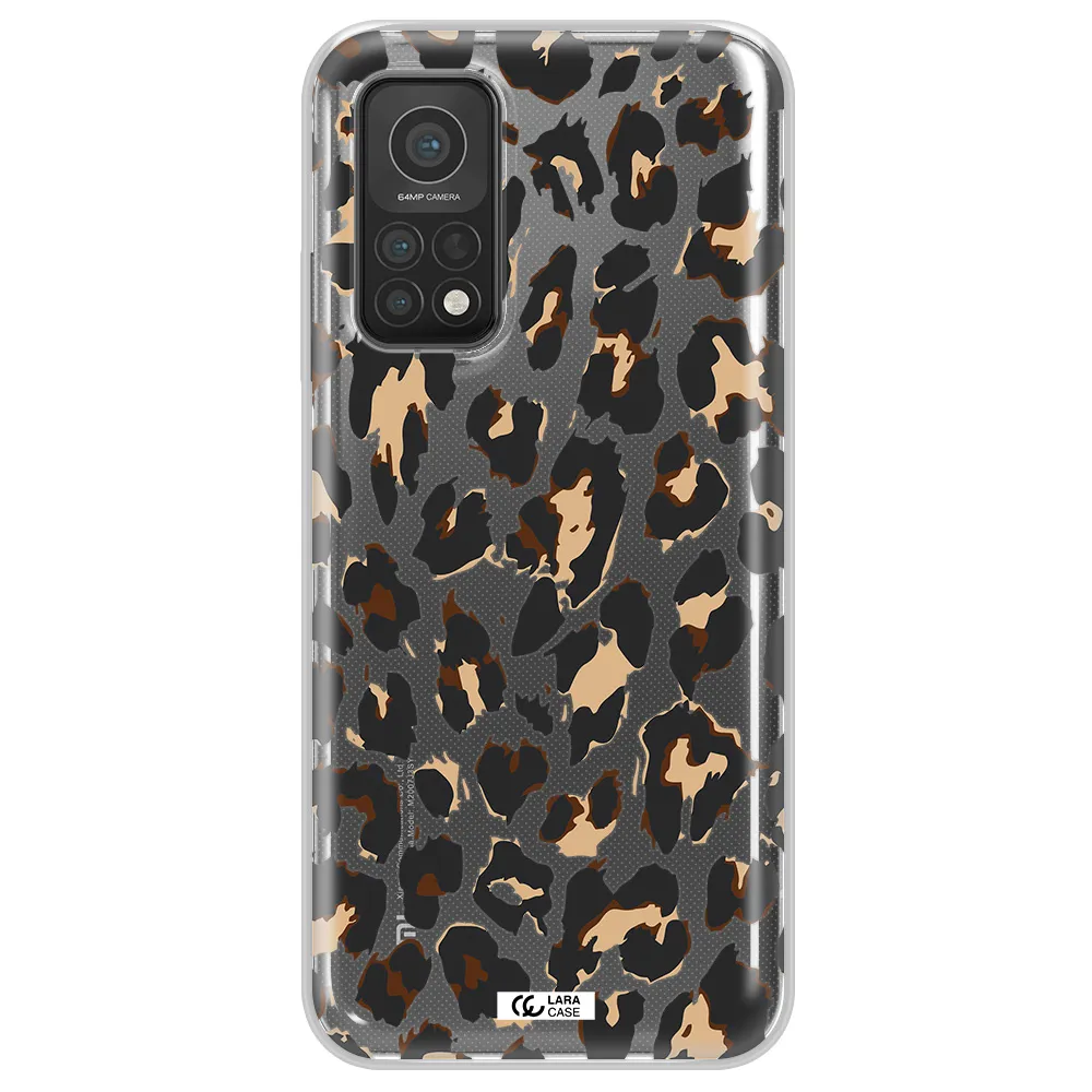 Leopard Print Xiaomi Mi 10T Clear TPU Case