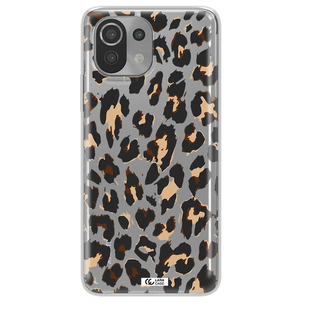 Leopard Print Xiaomi Mi 11 Lite Clear TPU Case