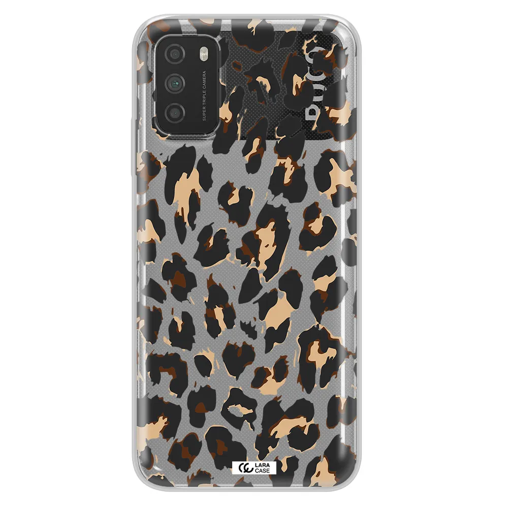 Leopard Print Xiaomi Poco M3 Clear TPU Case