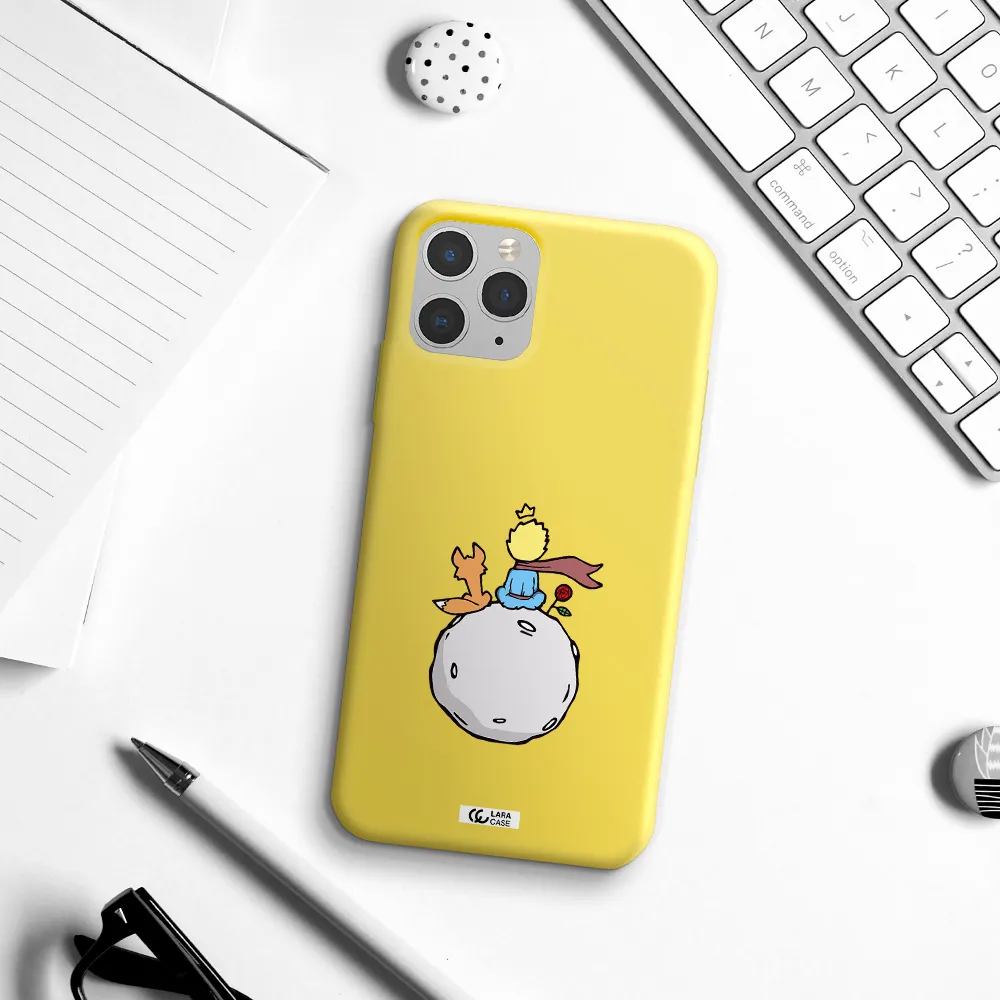 Le Petit Prince Apple iPhone 11 pro max Silicone canary yellow Case