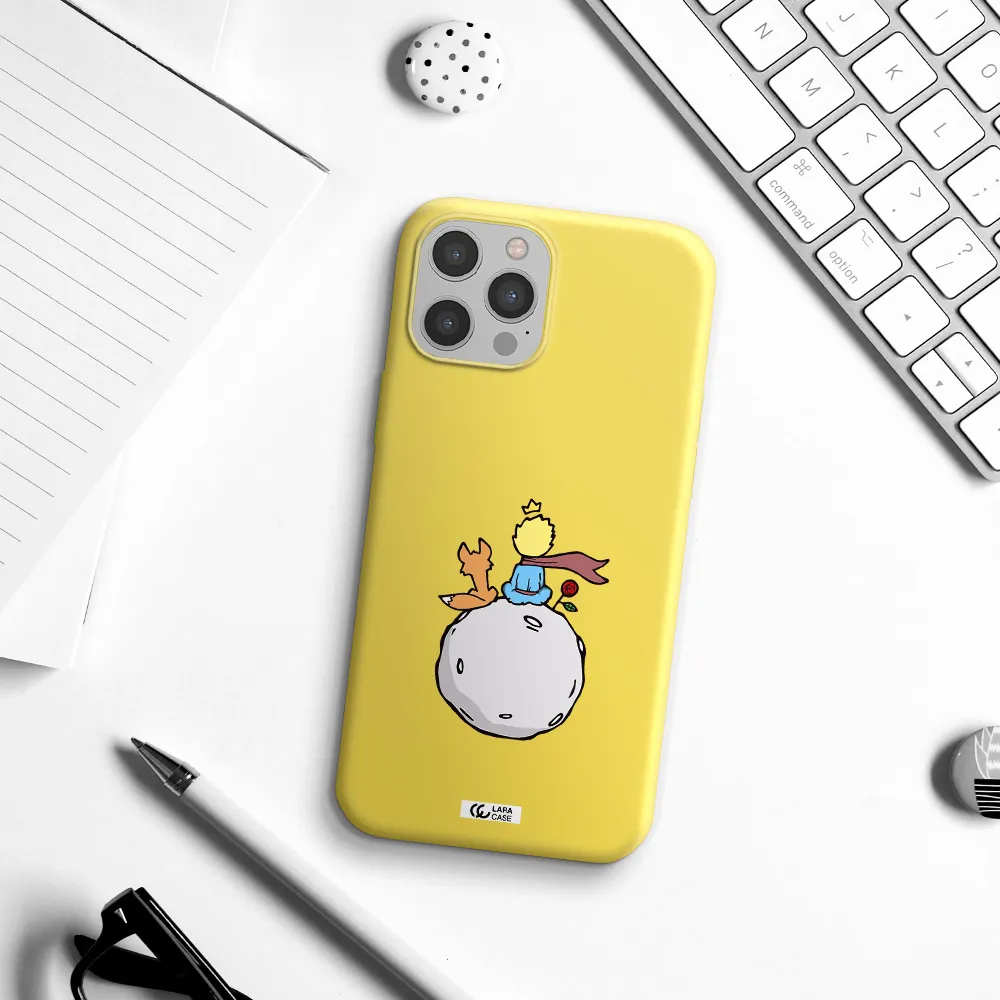 Le Petit Prince Apple iPhone 12 pro max Silicone canary yellow Case