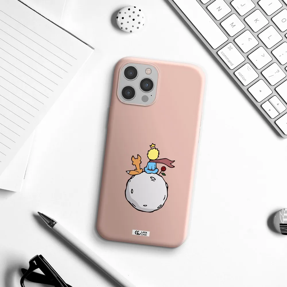 Le Petit Prince Apple iPhone 12 pro max Silicone pastel pink Case
