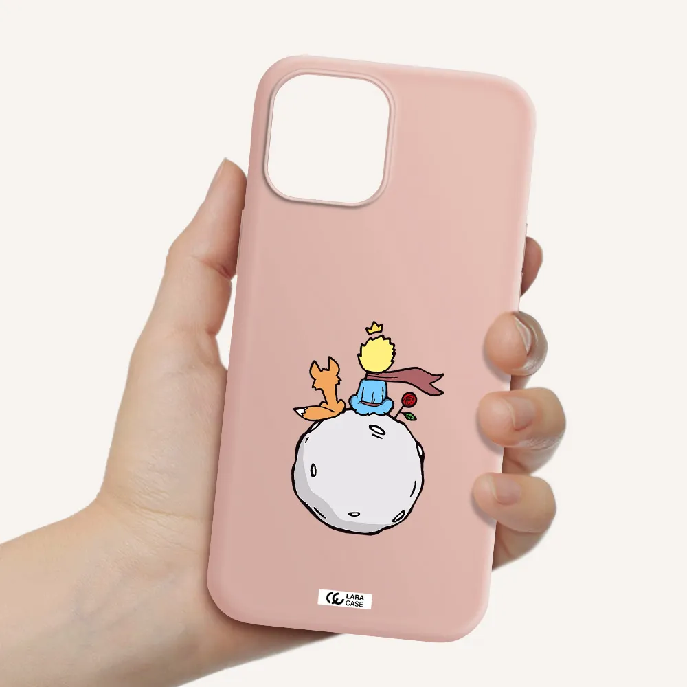 Le Petit Prince Apple iPhone 12 pro Silicone pastel pink Case