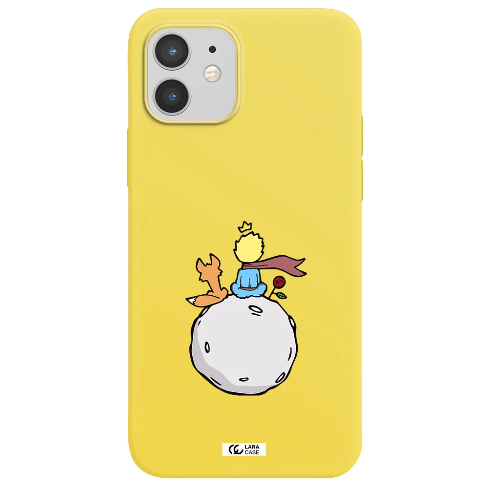 Le Petit Prince Apple iPhone 12 Silicone canary yellow Case