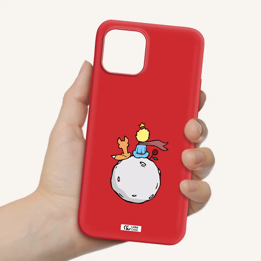 Le Petit Prince Apple iPhone 12 Silicone Imperial Red Case