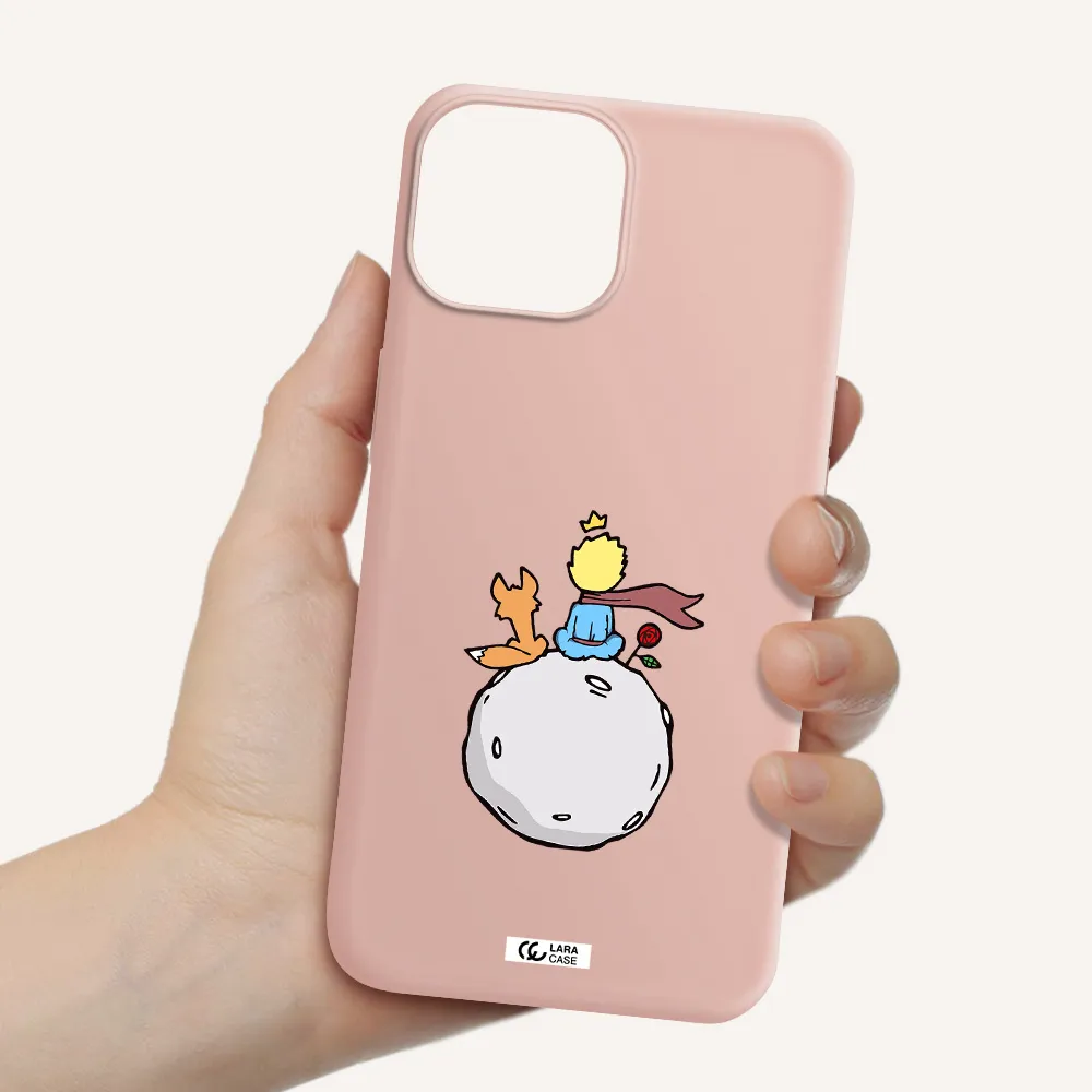 Le Petit Prince Apple iPhone 13 mini Silicone pastel pink Case