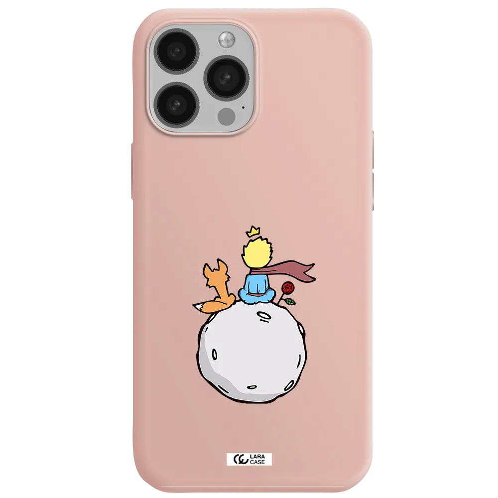 Le Petit Prince Apple iPhone 13 Pro Max Silicone pastel pink Case