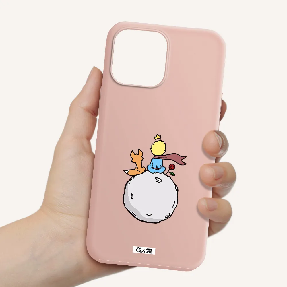 Le Petit Prince Apple iPhone 13 Pro Max Silicone pastel pink Case
