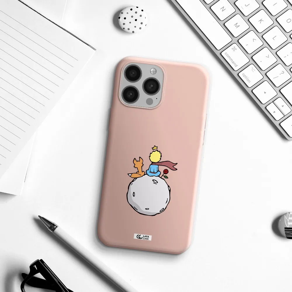 Le Petit Prince Apple iPhone 13 Pro Max Silicone pastel pink Case