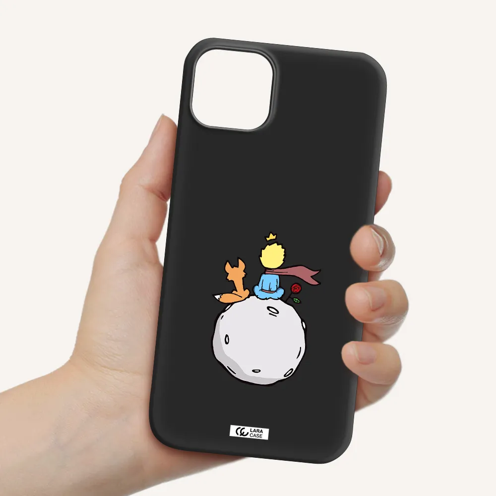 Le Petit Prince Apple iPhone 14 plus Silicone black Case
