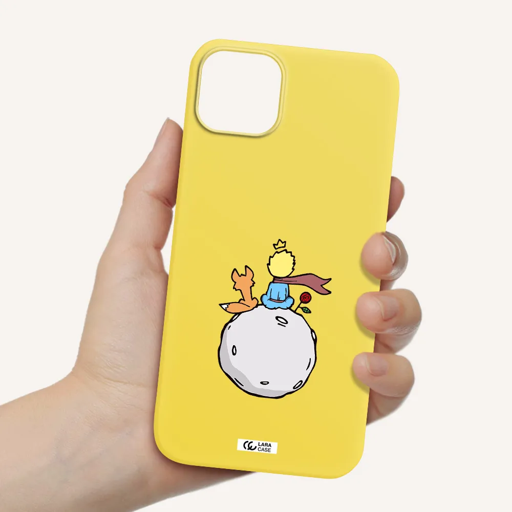 Le Petit Prince Apple iPhone 14 plus Silicone canary yellow Case
