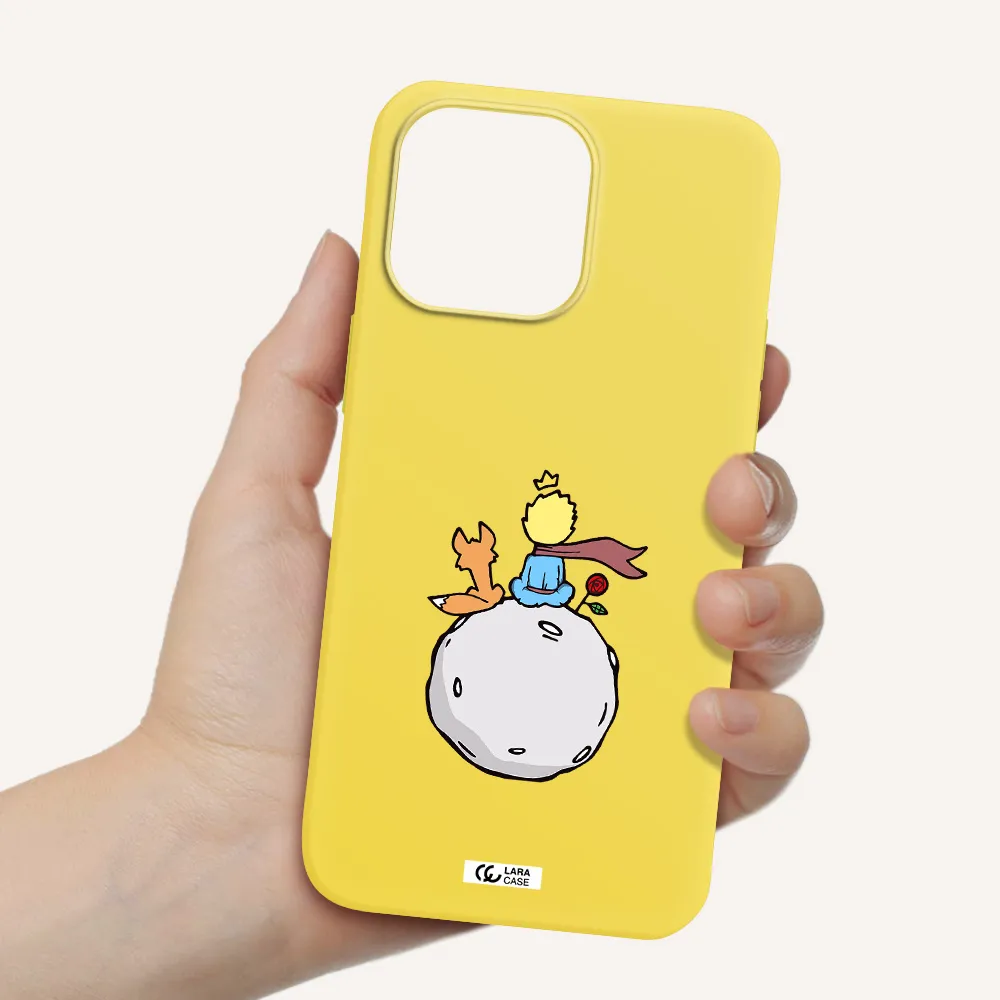 Le Petit Prince Apple iPhone 14 pro Silicone canary yellow Case