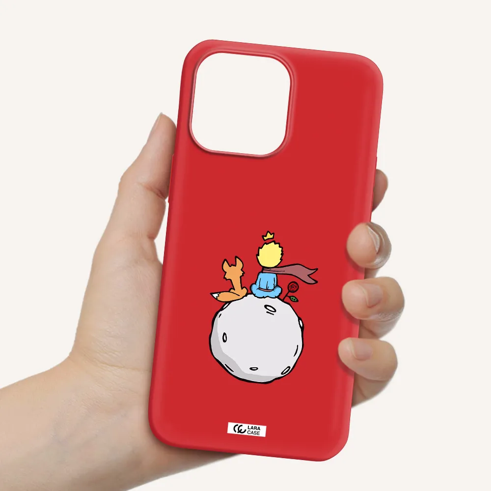 Le Petit Prince Apple iPhone 14 pro Silicone Imperial Red Case